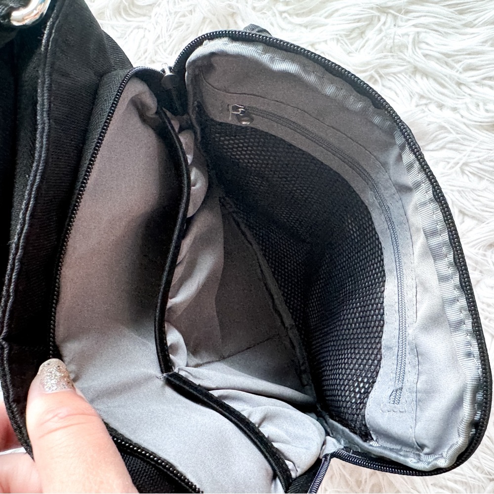 Black Nylon Crossbody Bag Multi Pocket Travel Purse ETA by Rosetti - Picture 6 of 6